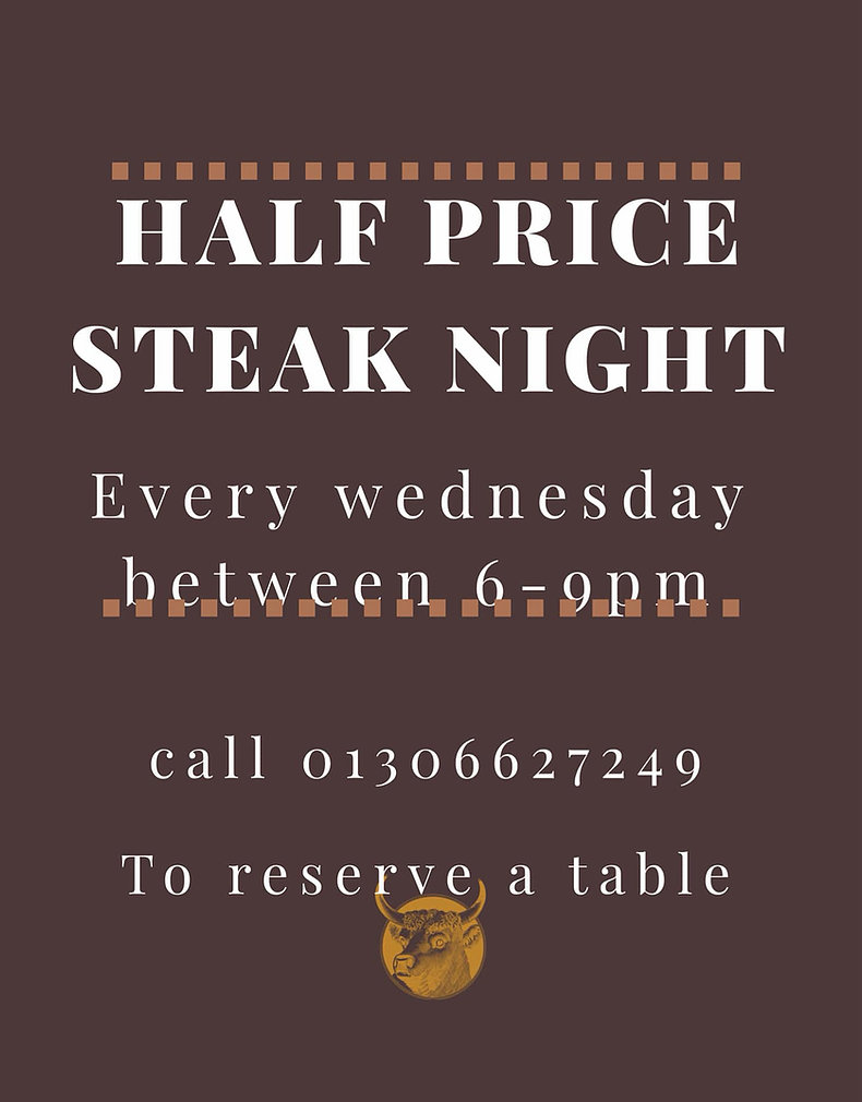 The Punchbowl Inn - Wednesdays - Half Price Steak Night